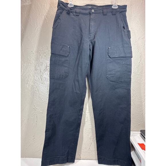 Duluth Trading Company Flex Fire Hose Black Cargo Work Pants Men’s Size 40x34 - Picture 2 of 6